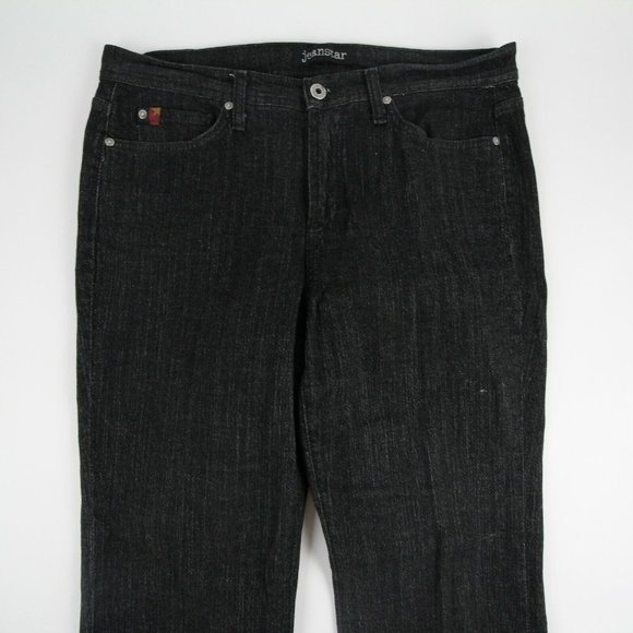 Jeanstar Womens Straight Jeans Black Denim Size 12 - Picture 3 of 12